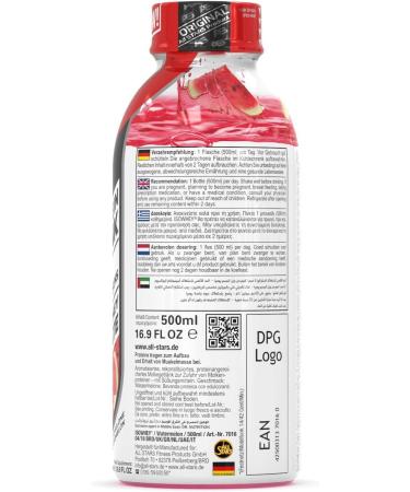 All Stars IsoWhey Pure Protein Drink - Watermelon | 16 x 500ml Ready-to-Drink Shake | 30g Whey Protein & 7.5g BCAAs | Lactose-Free & Low Sugar | High-Quality Protein Supplement - Buy Online on GoSupps.com