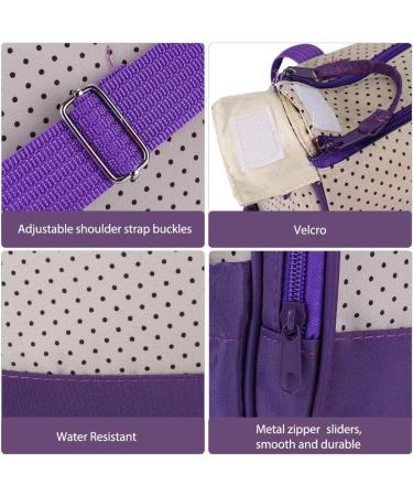 Halovie Multifunction Diaper Backpack - Adjustable Shoulder Bag with Large Capacity & Baby Bottle Holder - Violet - Buy Online on GoSupps.com