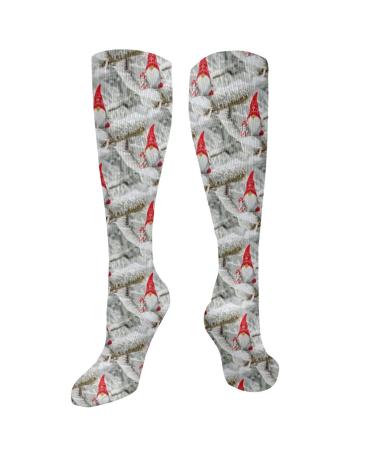 Santa Gnome Compression Socks for Women & Men Circulation 15-20 mmHg is the best support for athletic running cycling