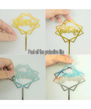 2Pcs Happy Birthday Cake Toppers Gold Acrylic Cake Decorations for Father Mother Girls Kids Baby Birthday Party Cupcake Toppers Cake Decorations Supplies (2Silver Birthday Cake Toppers) - Buy Online on GoSupps.com