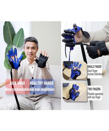 Rehabilitation Robot Gloves Both Hand Stroke Hemiplegia Finger Training Device Finger Orthosis for Long-Term Relief of Hand Dysfunction(Size:XL Size Color:Blue-Right) XL size blue-right - Buy Online on GoSupps.com
