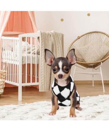 Small Dog Jumper Warm Fleece Dog Jumper for Small Dogs Winter Fleece Jumper Vest Sweaters for Pet Fall Winter Clothes for Chihuahua Welsh Corgi Yorkshire Terrier (L Black) L Black - Buy Online on GoSupps.com
