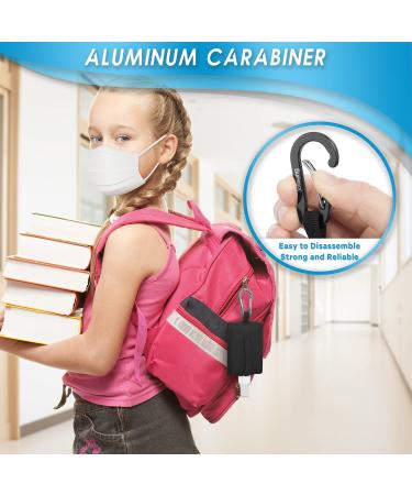 Travel Size Spray Bottles Case | Hand Sanitizer Holder Keychain | 100ml Black Empty Bottle with Carabiner | Portable for Liquid Storage | Clip On Belt Loop Backpack Purse - Buy Online on GoSupps.com