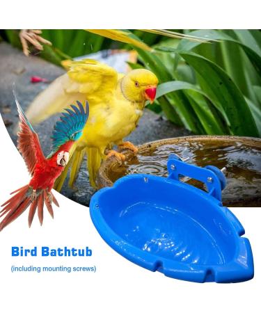 luminiu Bird Bath Bowl Cage Hanging Bathing Box Bird Baths Tub Bowl Basin Parrot Bathing Tubs For Small Birds Bathing Room Feeder 18x10x4cm - Buy Online on GoSupps.com