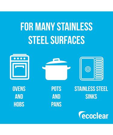 Ecoclear Stainless Steel Cleaning Sponge - 10 Pack | Professional Antibacterial & Reusable Cleaner for Shiny Surfaces - Buy Online on GoSupps.com