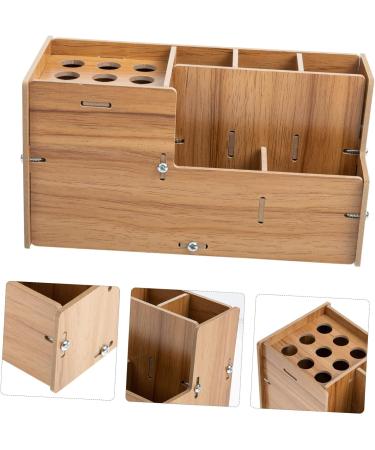 Minkissy 2x Scissor Socket Hairdressing Frame - Salon Storage Case for Shears & Tools | Wooden Kamm Organizer - Buy Online on GoSupps.com