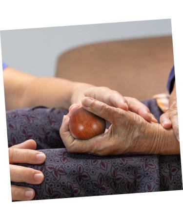 Frcolor 2-Pack Health Massage Balls - Wooden Handballs for Foot Massage - Perfect Fitness Gift | Red Rosewood & Sandalwood (5x5x5cm) - Buy Online on GoSupps.com