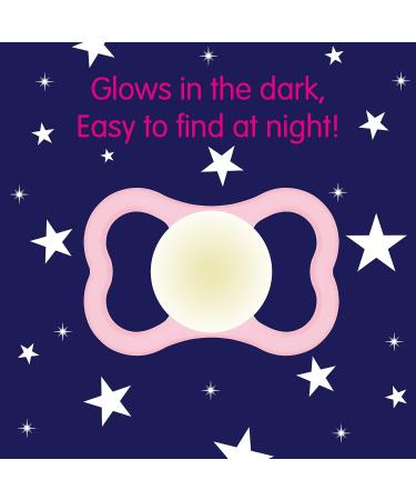 MAM Air Night & Day Baby Pacifier 3 Count Pack - Glows in The Dark, Sensitive Skin, 6-16 Months, Girl - Buy Online on GoSupps.com