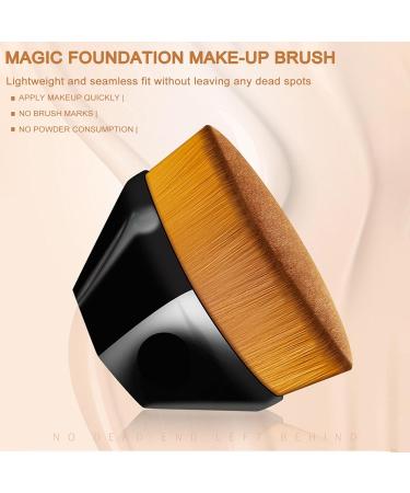 2 Pieces Ideal for Professional Face Base Brush Kabuki Foundation Brush with Box Brush Base Professional Kabuki Brush Liquid Makeup Brush (Black) - Buy Online on GoSupps.com