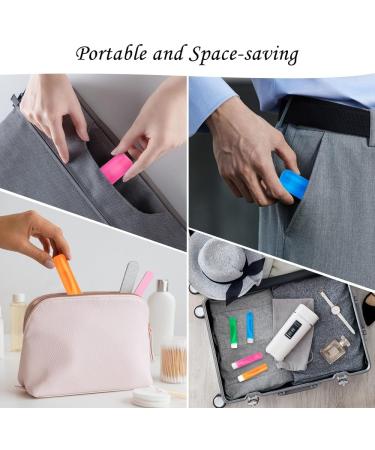 Travel Toothbrush 4 Pack - Mini Soft Folding Toothbrush Set with Case | Portable Travel Size for Camping Hiking & School - Green Blue Orange Pink - Buy Online on GoSupps.com