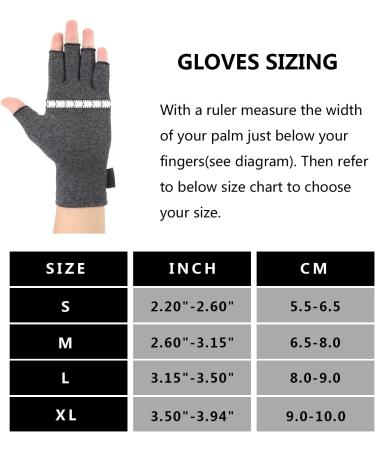 2 Pairs Arthritis Gloves for Pain Relief - Compression & Warmth for Hands | Finger Joint Support for Rheumatoid Arthritis RSI & Carpal Tunnel - Size M Black - Buy Online on GoSupps.com