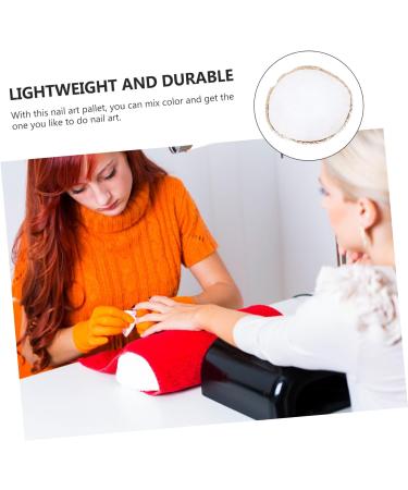 Didiseaon Palette de M lange pour Ongles Blanc avec Bord Dor Plateau de Peinture Nail Art pour Salon et Usage Professionnel Outil Pratique pour Cr ation de Couleurs Uniques - Buy Online on GoSupps.com