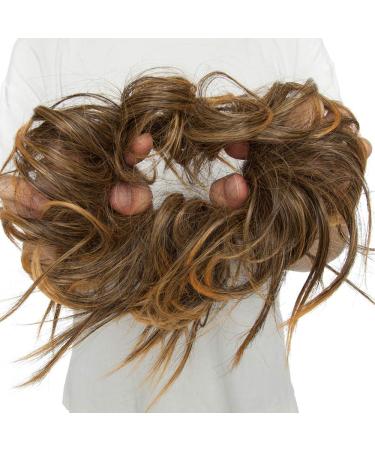 SEGO Hairpiece Hair Tie - Curly Updo Bun Hair Extension - Natural Dark Brown & Sandy Brown #4/144B - Shop Internationally - Buy Online on GoSupps.com