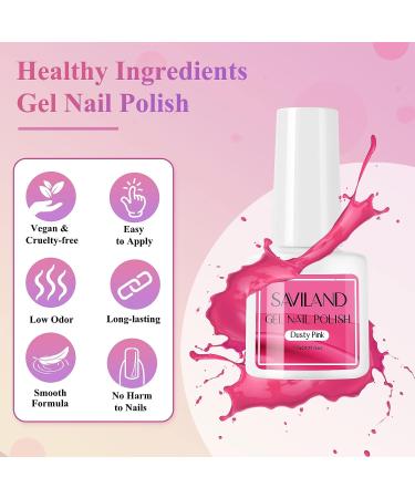 SAVILAND 42PCS Gel Nail Polish Kit - 32 Colors 7.5ML Set with Bases, Glossy & Matte Top Coats - Summer Gel Manicure DIY Gift - Buy Online on GoSupps.com