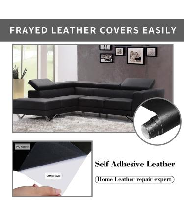 Lifeshoon 17X79 Inch Self-Adhesive Leather Repair Patch - Black Tape for Couches, Furniture, Car Seats, Cabinets, Handbags - Buy Online on GoSupps.com