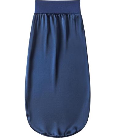 Desmend 19 Momme Silk Sleep Cap for Long Hair - XL-XXL Dark Blue | Protect Hair While Sleeping - Buy Online on GoSupps.com