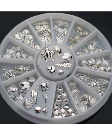 WFZ17 1 Box Nail Art Decoration Mini Ocean Accessories Silver Shell Conch for Women - Buy Online on GoSupps.com