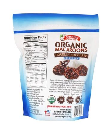 Buy Jennies Organic Double Chocolate Macaroons with Sea Salt - 5.25 oz | Delicious & Healthy Treat - Buy Online on GoSupps.com