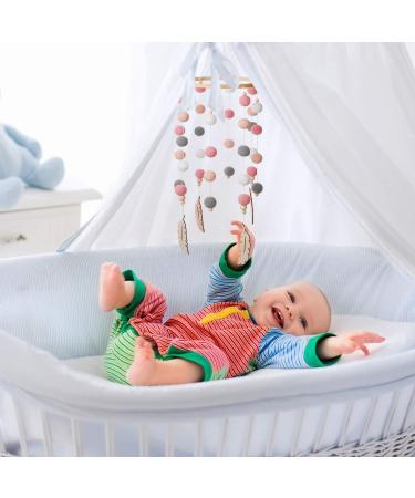 Firlar Baby Crib Nursery Mobile Wooden Wind Chime Nursery Decoration Baby Bedroom Hanging Bed Bell Toys (Blue) - Buy Online on GoSupps.com