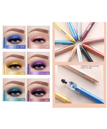Go Ho 6 PCS Shimmer Cream Eyeshadow Sticks Set - Easy to Color Eye Makeup with Sharpener - Buy Online on GoSupps.com