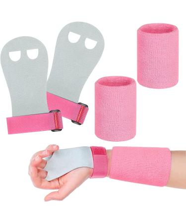 Gymnastics Hand Grips Wristbands Sets: 2 Sets Bar Grips Palm Protectors and Wristbands for Girls Kids Youth Support Sports Accessories for Kettlebells  Weightlifting Tennis  Workout and Exercise - Buy Online on GoSupps.com