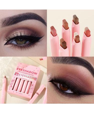  Djowyh Cosmetics Set of 6 Two-Tone Eyeshadow Pencils Cosmetics Shimmer Eye Pencil for Friends Family - Buy Online on GoSupps.com