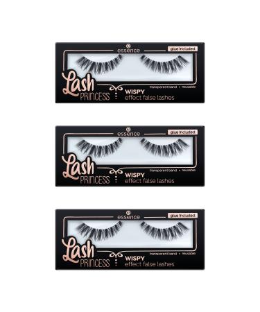 Essence Lash Princess Wispy Effect False Lashes artificial eyelashes black long -lasting volume -giving vegan without microplastic particles nanoparticles free without perfume 3 Pack (3x1 pair) - Buy Online on GoSupps.com