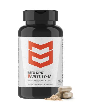 MTN OPS Multi-V Multivitamin Capsules New Gender Neutral Formula for Men and Women Daily Multivitamin Supplement Immune Support Energy Focus Wellness 90 Capsules Made in USA Multi-V Capsules - Gender Neutral