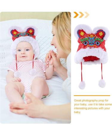 Gadpiparty 2pcs Chinese Hat Kids Chinese New Year Hat Warm Hat Spring Festival Photo Props 31X30X4CM - Buy Online on GoSupps.com
