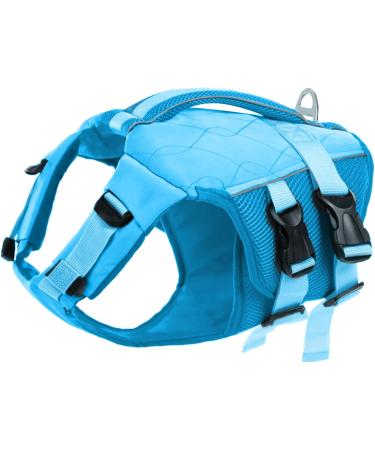 Asenku Adjustable Ripstop Dog Wabels for Small Medium & Large Dogs - Reflective Chimney for Boating Swimming & Surfing - XS Blue - Buy Online on GoSupps.com