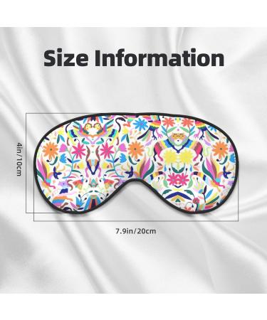 Mexican Otomi Animals Print Eye Mask | Unisex Soft Blocking Sleep Mask with Adjustable Strap - Buy Online on GoSupps.com