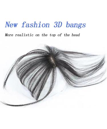 Bangs Hair Clip In 3D Air Bangs Natural Looking Hair Bangs For Women Girls Two Piece Clip On Fringe Hair Extensions Part Wig Hair Extensions(Natural black) 8inches Natural black - Buy Online on GoSupps.com