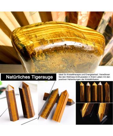 HINATAA Crystal Water Bottle - Removable Healing Natural Quartz (Tigers Eye) - 550ml | International Shipping Available - Buy Online on GoSupps.com