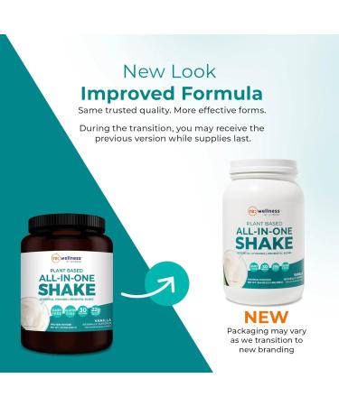Reignite Wellness by JJ Virgin | Vanilla Plant-Based All-in-One Shake | New & Improved Formula Plant Protein Powder, Vitamins, Minerals, Greens & Aminos | 20g of Plant Protein | 30 Servings - Buy Online on GoSupps.com