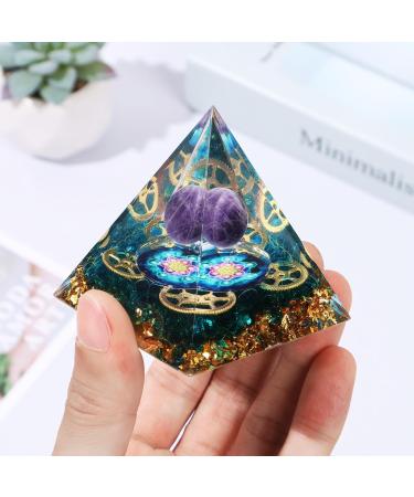 GLMFAN Healing Crystal and Stone 2.4" Orgone Pyramid for Positive Energy Amethyst Crystal Decors Gifts Protection Crystals Energy Generator Blance Chakras Meditation Aids Sleep Attract Wealth Lucky (Black Stone) - Buy Online on GoSupps.com