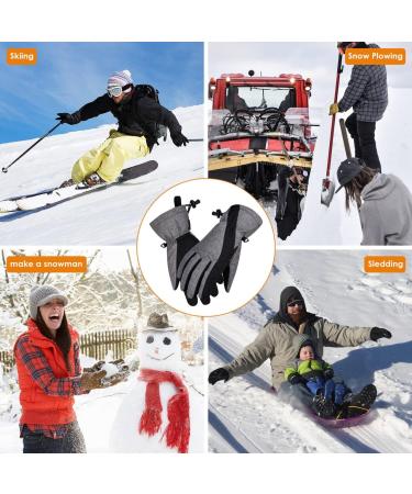 Fitfirst Waterproof Ski Gloves - Winter Touchscreen Snow Gloves for Men and Women - Grey, Large - Buy Online on GoSupps.com