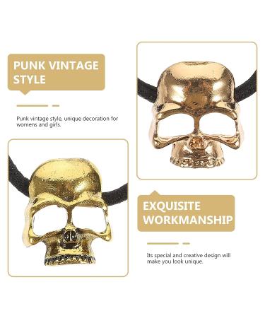 Lurrose 8pcs Skull Hair Ties - Halloween Punk Alloy Ponytail Holders for Women Girls - Buy Online on GoSupps.com