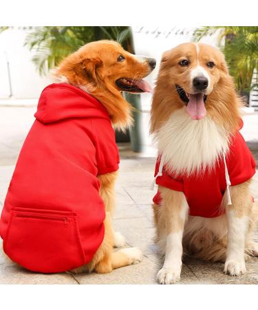 Waterproof Winter Dog Coat - Warm Jacket & Hoodie for Small & Medium Dogs | Fleece Pet Clothing (1107debka-Red XXXXXL) - Buy Online on GoSupps.com