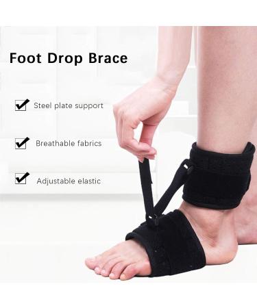 HURRISE Drop Foot Brace - Orthopedic Ankle Foot Support for Plantar Fasciitis & Achilles Tendon - Prevent Foot Inversion - International Shipping Available - Buy Online on GoSupps.com