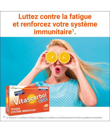 VITASCORBOL - Compl ment alimentaire base de vitamine C 500 mg - Fatigue et syst me immunitaire - Programme 24 jours - 24 comprim s croquer - Buy Online on GoSupps.com