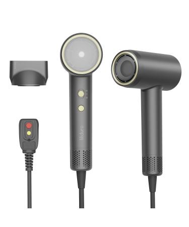 High Speed Hair Dryer 110000 RPM Negative Ionic Mini Travel Blow Dryer Lightweight Portable 1400W Smoothing Nozzle