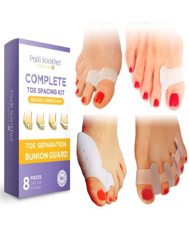 Bunion Corrector and Bunion Relief Complete Bunion Kit - Hammer Toe Separators -Bunion Corrector Big toe Hammer Toe Spacer - Toe Separators for Bunions -Bunion Cushions