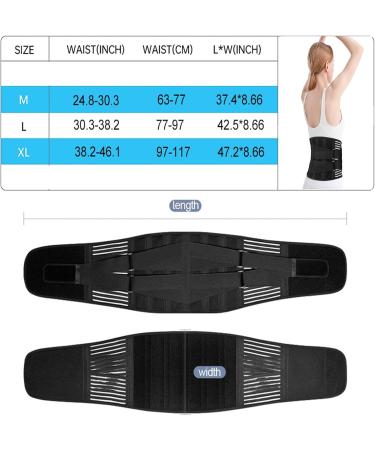 Buy XL Black Lumbar Support Belt - Breathable Waist Support for Herniated Disc & Sciatica Relief | Anti-Slip Sports & Fitness Training - Buy Online on GoSupps.com