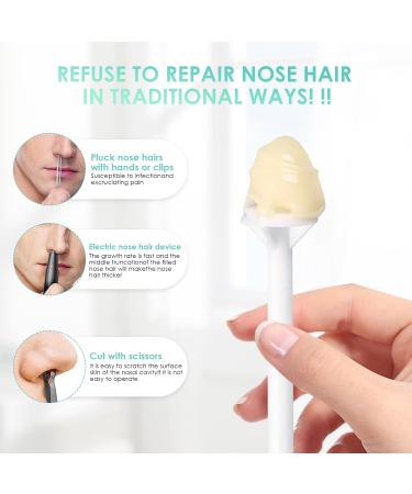 50 Pcs Nose Wax Chops - Nasal Hair Removal Wax Applicators for Clean Nostrils - Buy Online on GoSupps.com