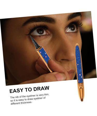 Beatifufu Self Adhesive Mascara Diamond Liquid Eyeliner No Blooming Eye Liner Self-adhesive Eye Liner Plastic 1 count (Pack of 1) Blue - Buy Online on GoSupps.com