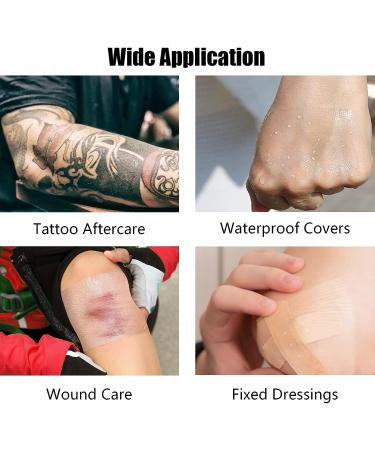 GJX Tattoo Aftercare Bandage | Waterproof Transparent Film 6x 2.2 yd | Second Skin Healing Wrap Bandage Tape - Buy Online on GoSupps.com
