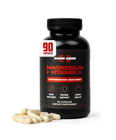 DAMN GOOD The Hodge Twins K2 Magnesium Supplement Advanced Formula for Focus Clarity & Energy Premium Neuro Capsules with Adaptogenic Herbs & Nutrients Vegan & Non-GMO 90 Count