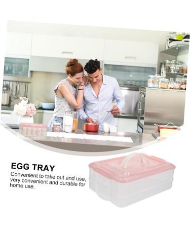 Healvian Handle Deviled with Double Carrier Preservation Storage Kitchen Eggs Stack-able Holder re-usable - Buy Online on GoSupps.com