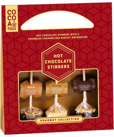 Hot Chocolate Flavour Stirrers 3pk 75g - Unique Flavoured Stirring Spoons With Marshmallow Chocolate Easter Christmas Gifts - For Valentines Day Mothers Fathers And Wife - Buy Online on GoSupps.com