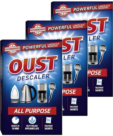 3 x 3 sachets Oust All Purpose Descaler for Kettle and Iron - Eco-Friendly Formula | Kettle Descaler Sachets Included | Effective Limescale Remover and Cleaner - Buy Online on GoSupps.com